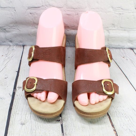 DANSKO Slip On Two Strap Wedge Sandal Size 38 / 8 - Picture 5 of 9